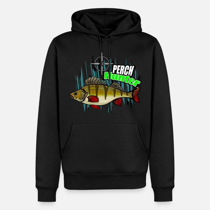 Barschfischen - Männer Premium Bio Hoodie - Schwarz