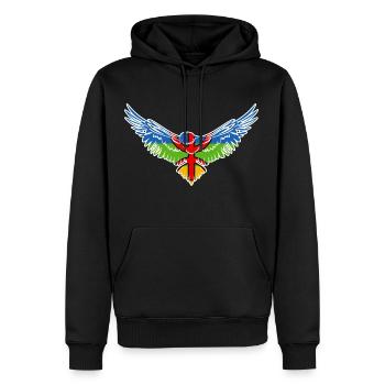 Aigle Amazigh Drapeau Imazighen Berbère Rif Kabyle - Sweat à capuche Premium bio Homme - noir - Devant - Nico (187cm)