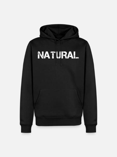Natural - Men’s Premium Organic Hoodie - black