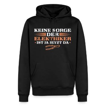 Elektriker Ausbildung Humor Elektroniker - Männer Premium Bio Hoodie - Schwarz - Vorne - Nico (187cm)