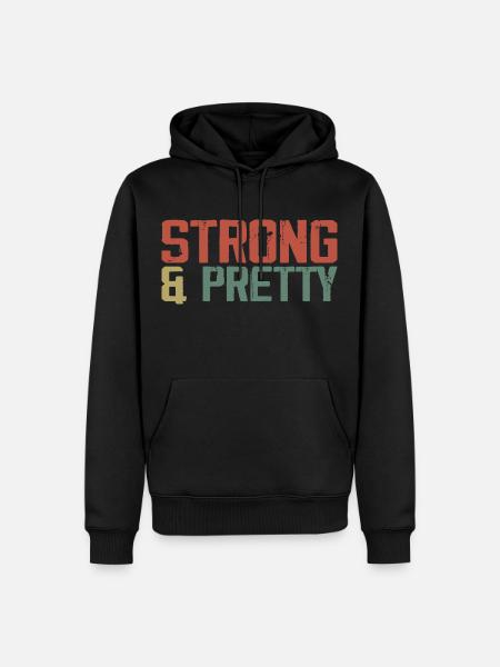 Starkes und ziemlich lustiges Strongman Gym Workout - Männer Premium Bio Hoodie - Schwarz