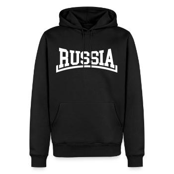 Russland - Männer Premium Bio Hoodie - Schwarz - Vorne - Nico (187cm)