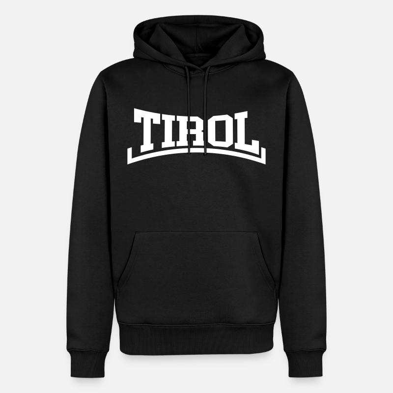 Tyrol - Sweat à capuche Premium bio Homme - noir