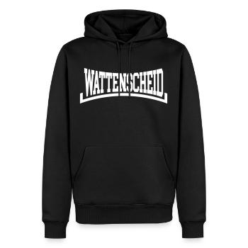Wattenscheid - Männer Premium Bio Hoodie - Schwarz - Vorne - Nico (187cm)