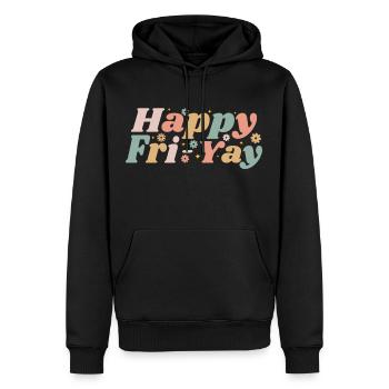 Froher Fri-Yay Freitag Liebhaber Spaß Lehrerleben - Männer Premium Bio Hoodie - Schwarz - Vorne - Nico (187cm)