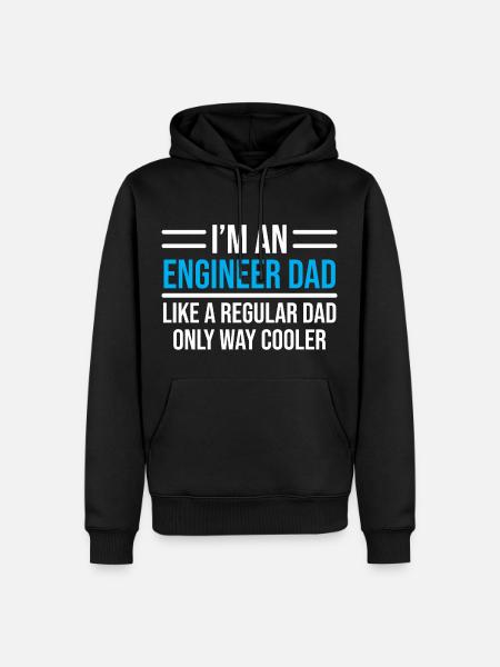 Ingénieur Papa Cool Père Papa Engineering T-shirt - Herre Premium økologisk hoodie - sort