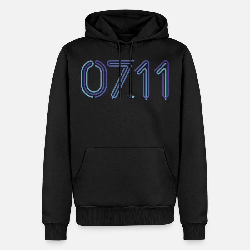 0711 - Männer Premium Bio Hoodie - Schwarz