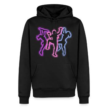 Bloc Grimpeurs Silhouettes Femmes Escalade - Sweat à capuche Premium bio Homme - noir - Devant - Nico (187cm)