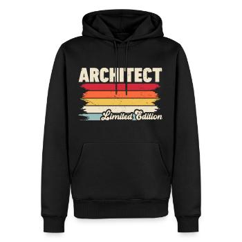 Architekt - Männer Premium Bio Hoodie - Schwarz - Vorne - Nico (187cm)