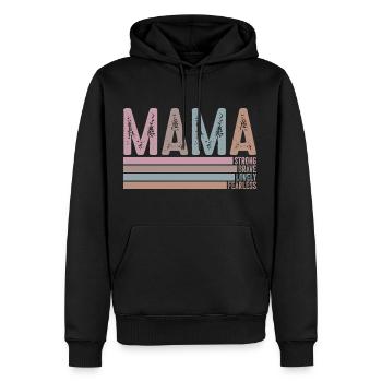 Mom - Men’s Premium Organic Hoodie - black - Front - Nico (187cm)