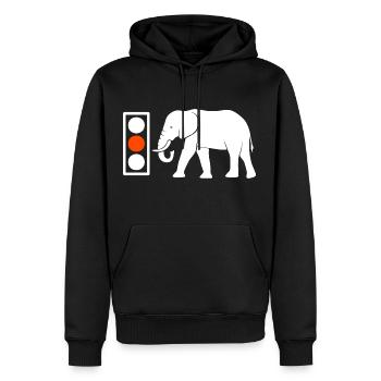 African elephant tusk zoo red fire - Men’s Premium Organic Hoodie - black - Front - Nico (187cm)