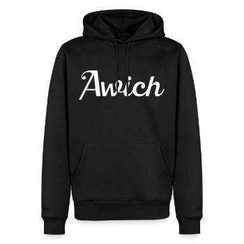 awich - Sweat à capuche Premium bio Homme - noir - Devant - Nico (187cm)