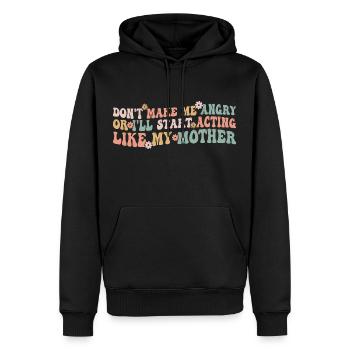 Ich werde nicht als eine Frau in Erinnerung bleiben, die ihren Mund hielt - Männer Premium Bio Hoodie - Schwarz - Vorne - Nico (187cm)