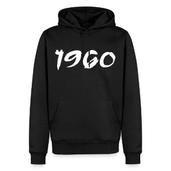 1960 Geschenk 65. Jubiläum 1960 Retro 1960er Jahre - Männer Premium Bio Hoodie - Schwarz - Vorne - Nico (187cm)