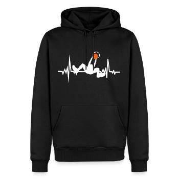 Basketball Basketball Heart Beat Basketball Player - Men’s Premium Organic Hoodie - black - Front - Nico (187cm)