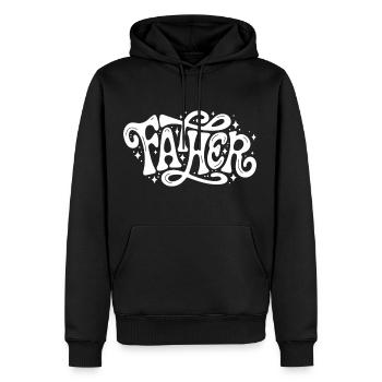 Father - Männer Premium Bio Hoodie - Schwarz - Vorne - Nico (187cm)