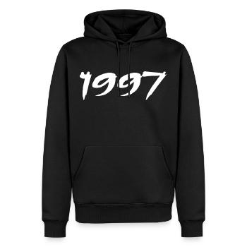 1997 Cadeau 28e Anniversaire 1997 Retro 1997 - Sweat à capuche Premium bio Homme - noir - Devant - Nico (187cm)