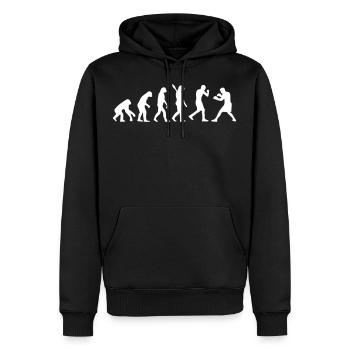 Evolution Boxing - Sweat à capuche Premium bio Homme - noir - Devant - Nico (187cm)