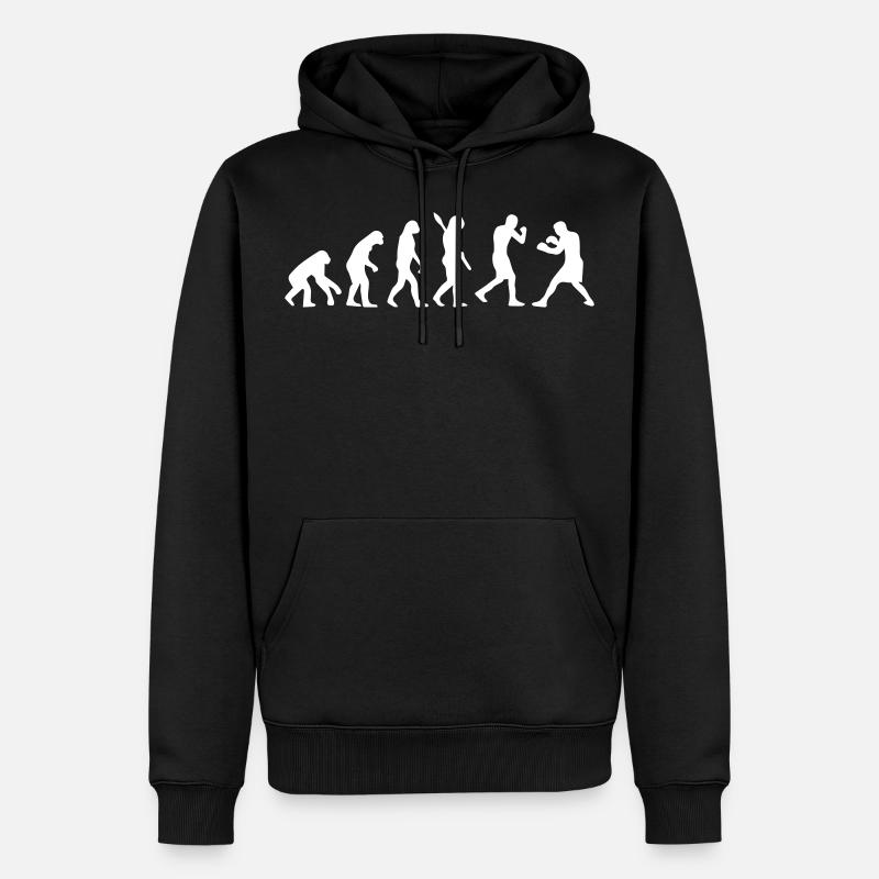 Evolution Boxing - Sweat à capuche Premium bio Homme - noir