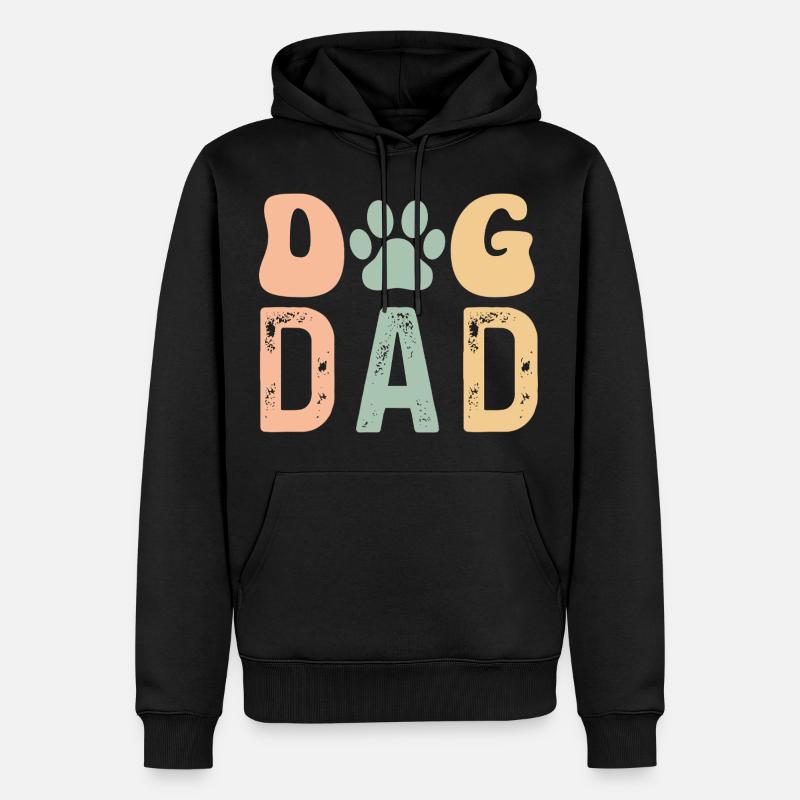 Dog Dad - Männer Premium Bio Hoodie - Schwarz