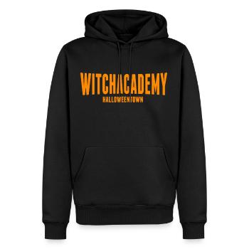 spooky vibes witchacademy halloween spruch kürbis - Männer Premium Bio Hoodie - Schwarz - Vorne - Nico (187cm)