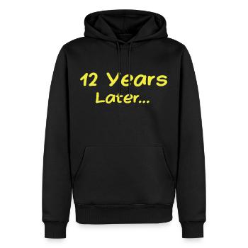 12 Jahre später Lustige Geburtstagsgeschenke, 12. Geburtstag - Männer Premium Bio Hoodie - Schwarz - Vorne - Nico (187cm)
