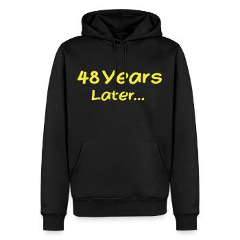 48 Jahre später Lustige Geburtstagsgeschenke, 48. Geburtstag - Männer Premium Bio Hoodie - Schwarz - Vorne - Nico (187cm)