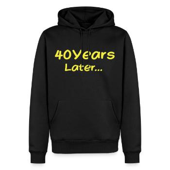 40 Years Later Funny Birthday Gifts, 40th Birthday - Sweat à capuche Premium bio Homme - noir - Devant - Nico (187cm)
