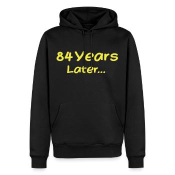 84 Jahre später Lustige Geburtstagsgeschenke, 84. Geburtstag - Männer Premium Bio Hoodie - Schwarz - Vorne - Nico (187cm)