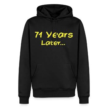 71 Jahre später Lustige Geburtstagsgeschenke, 71. Geburtstag - Männer Premium Bio Hoodie - Schwarz - Vorne - Nico (187cm)