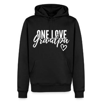 UN GRAND-PÈRE D’AMOUR. CADEAU DE GRAND-PÈRE - Sweat à capuche Premium bio Homme - noir - Devant - Nico (187cm)