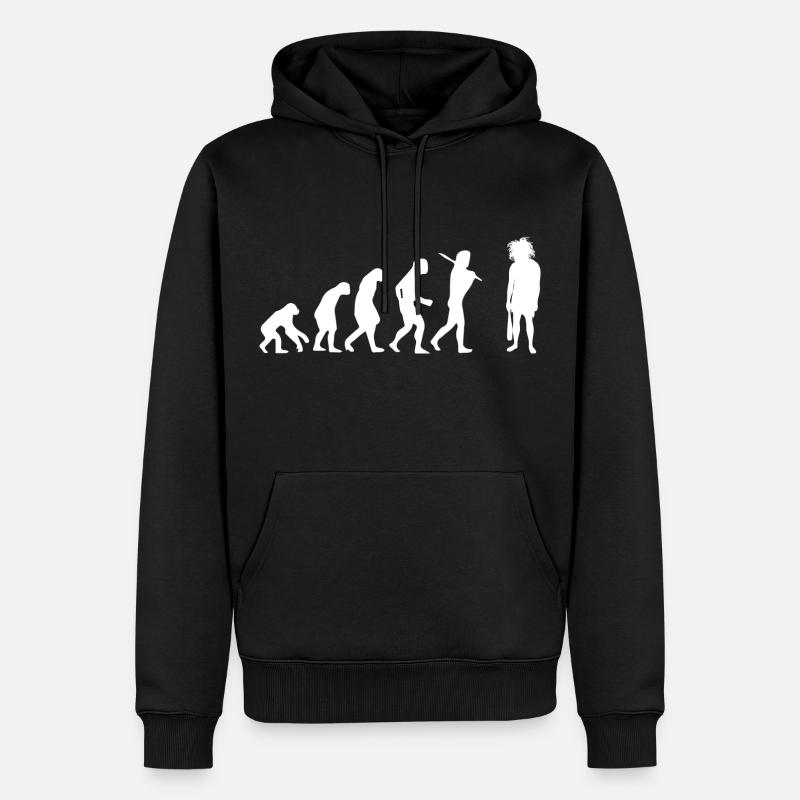 Neanderthal Cavemen Gift Evolution - Men’s Premium Organic Hoodie - black
