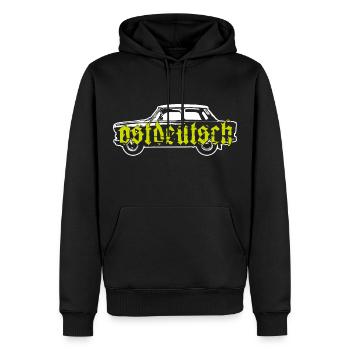 Trabi P601 Ostdeutsch - Männer Premium Bio Hoodie - Schwarz - Vorne - Nico (187cm)