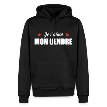Ich liebe dich, mein Schwiegersohn - Männer Premium Bio Hoodie - Schwarz - Vorne - Nico (187cm)