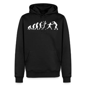 Fechten Fechter Degen Sport Geschenk Schwertkampf - Männer Premium Bio Hoodie - Schwarz - Vorne - Nico (187cm)