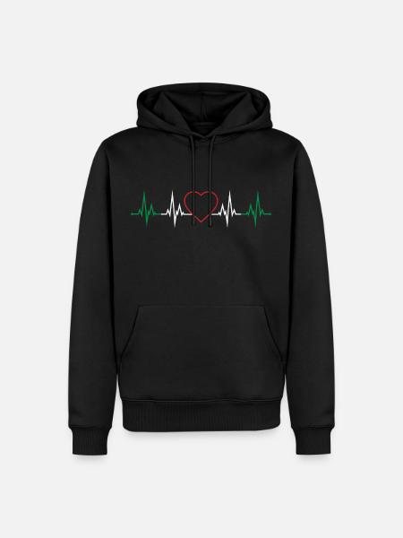 Heartbeat Italy - Men’s Premium Organic Hoodie - black