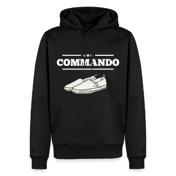Commando Espadrille B - Männer Premium Bio Hoodie - Schwarz - Vorne - Nico (187cm)