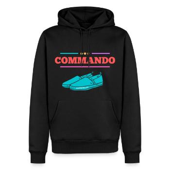 Commando Espadrille - Männer Premium Bio Hoodie - Schwarz - Vorne - Nico (187cm)