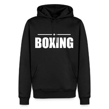 Champion de Boxe Boxen - Männer Premium Bio Hoodie - Schwarz - Vorne - Nico (187cm)