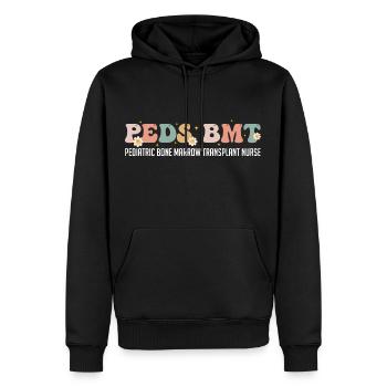 Peds BMT Krankenschwester für Knochenmarktransplantation bei Kindern - Männer Premium Bio Hoodie - Schwarz - Vorne - Nico (187cm)
