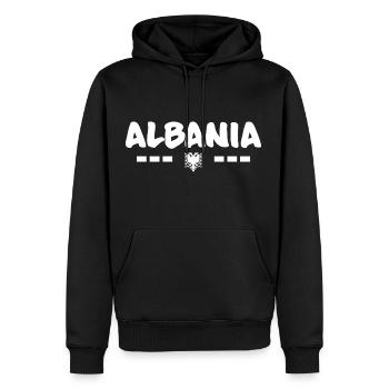 Albanischer Drachenadler Albanien - Männer Premium Bio Hoodie - Schwarz - Vorne - Nico (187cm)