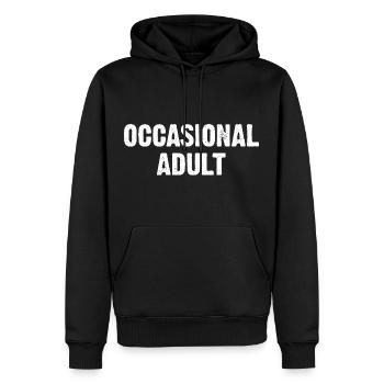 Occasional Adult - Männer Premium Bio Hoodie - Schwarz - Vorne - Nico (187cm)