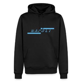 Napoli - Sweat à capuche Premium bio Homme - noir - Devant - Nico (187cm)