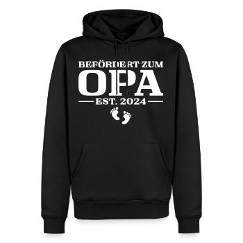 Werdender Großvater 2024 Frischgebackener Opa - Männer Premium Bio Hoodie - Schwarz - Vorne - Nico (187cm)