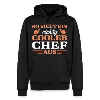 Arbeitskollege Cooler Chef - Männer Premium Bio Hoodie - Schwarz - Vorne - Nico (187cm)