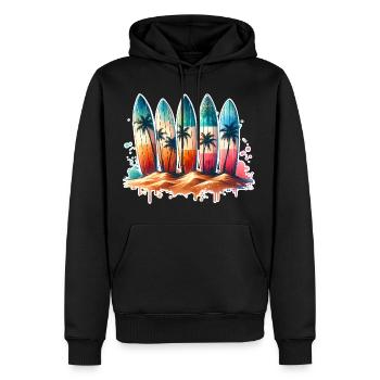 Surfen Surfer - Männer Premium Bio Hoodie - Schwarz - Vorne - Nico (187cm)