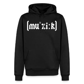 Musique de heavy metal - Sweat à capuche Premium bio Homme - noir - Devant - Nico (187cm)