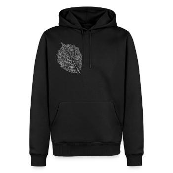Hazel / Leaf - Hazelnut - Men’s Premium Organic Hoodie - black - Front - Nico (187cm)