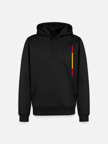 Spanienflagge Style Streifen - Männer Premium Bio Hoodie - Schwarz