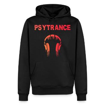 Psytrance Goa Trance Geschenk - Männer Premium Bio Hoodie - Schwarz - Vorne - Nico (187cm)